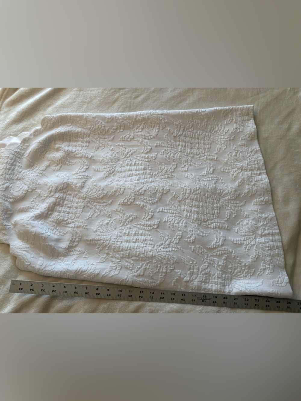 Lilly Pulitzer Halter Dress with Pearls | Size Medium | White embossed - Picture 5 of 7